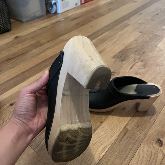 Malia mills x Sven’s wooden clog heels size 6.5 - Picture 2 of 5